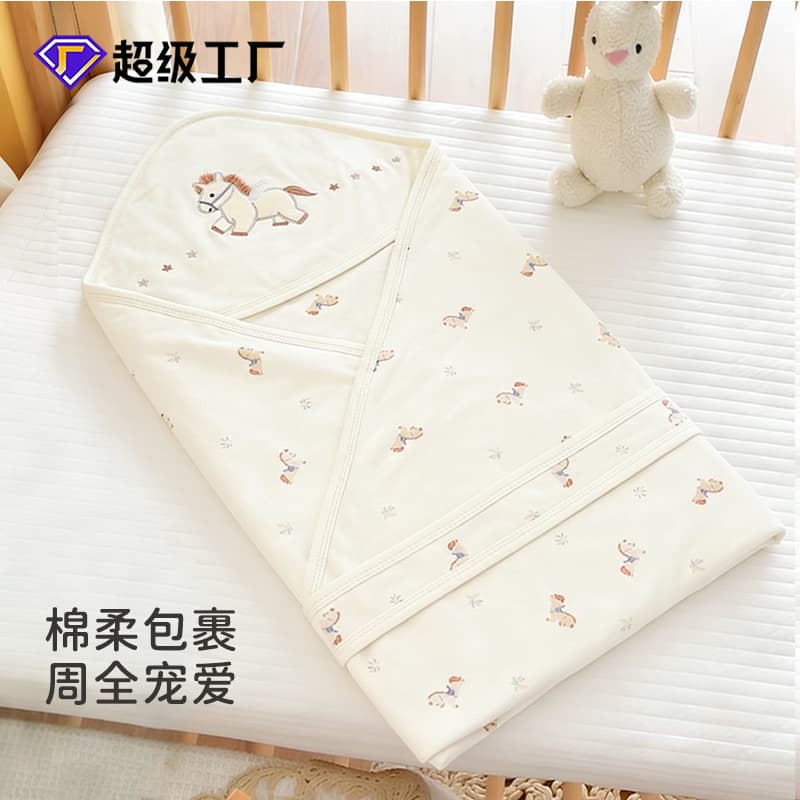 Summer Newborn Swaddle Blanket, Double-Layered Essential Swaddle Towel for Baby, Anti-Kick Swaddle Quilt for Baby