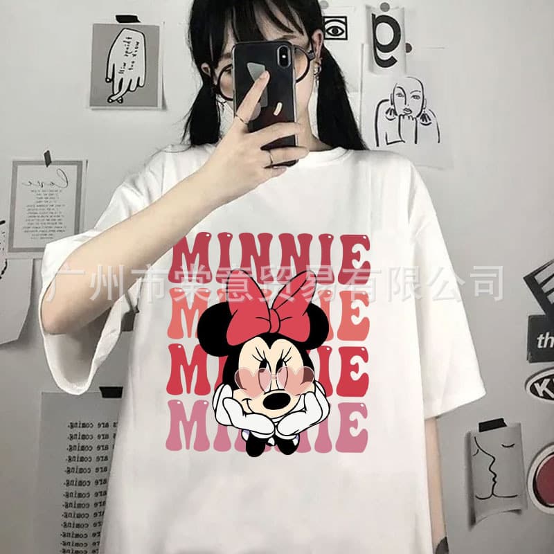 Animated Mickey Print T-Shirt for Men and Women, Cool Short Sleeve, Comfortable and Soft Casual Top, Loose and Simple Cotton T-Shirt