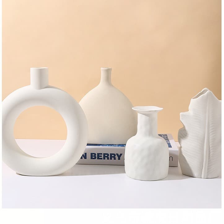 Ins style simple plastic vase fake flower vase living room bedroom ornaments dry flower vase home decoration wholesale
