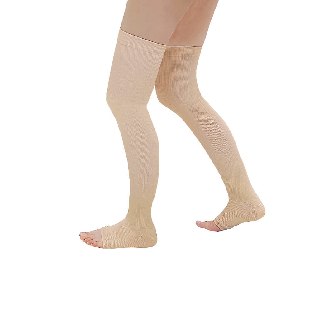 Knee-High Tight Leg Socks Unisex Sports Open-Toe Compression Socks Nylon Socks Wholesale Anti-Bending Stretch Plus Size