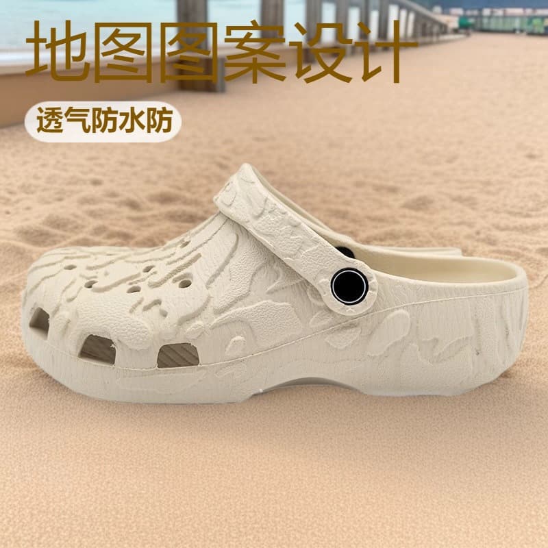 Crocs Map Celebrity Same Style Crocs Sandals for Men and Women, Comfortable Non-Slip Sandals, Wholesale
