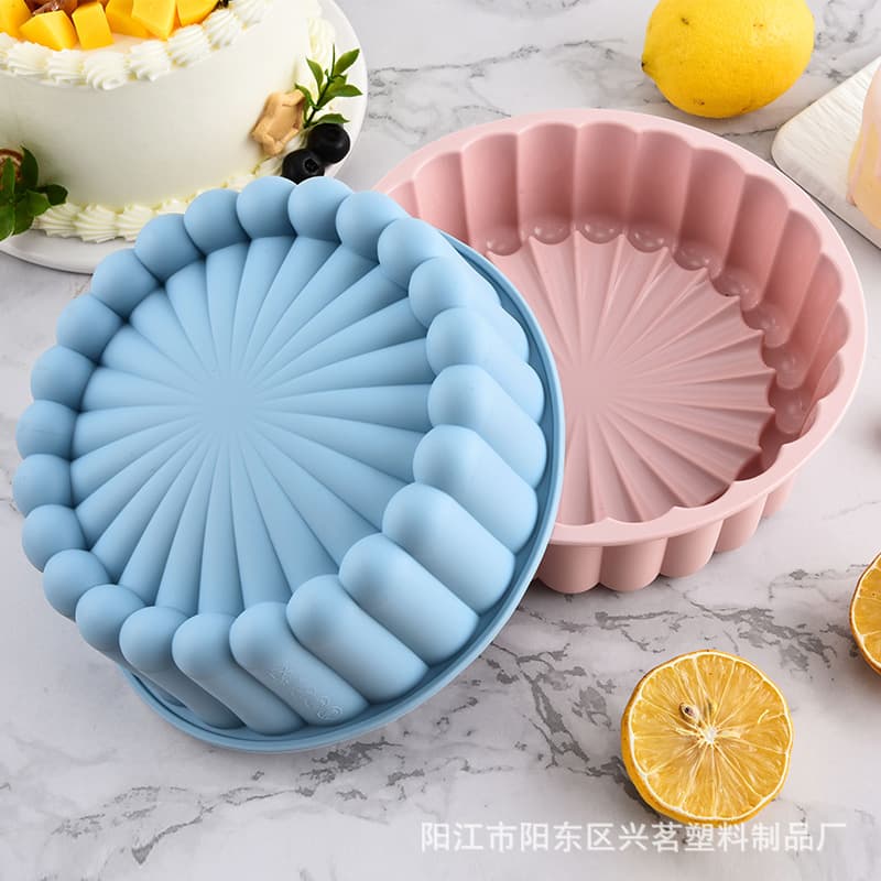 Cross-border Baking Tool Silicone Cake Mold Round Cake Mold Sunflower Bread Baking Set Food Grade