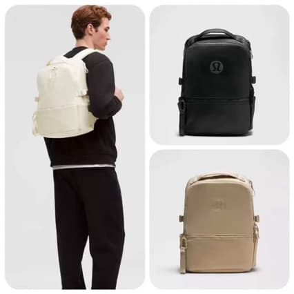 LU Brand 22L Fashion Nylon Backpack Waterproof Outdoor Travel Casual Large Capacity Bag for Women