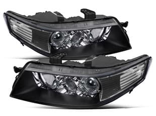 For 2004-2005 Acura TSX Black Xenon HID Projector Headlight Left+Right