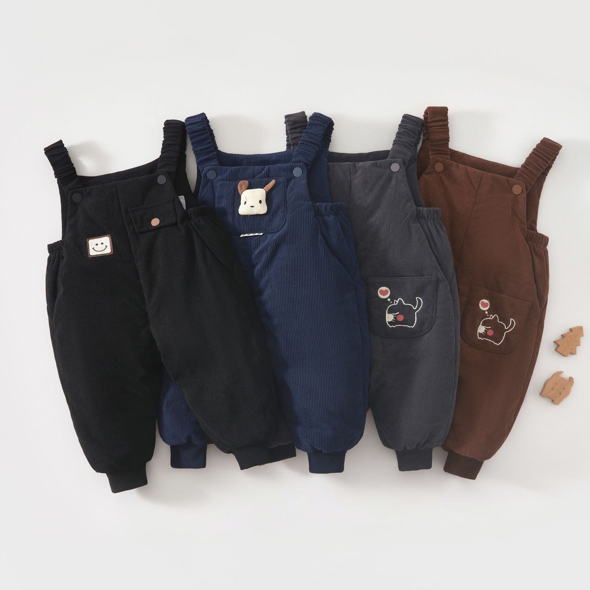 Baby overalls girls' down pants children's down jacket boys' warm pants baby winter ski children's clothing winter clothing