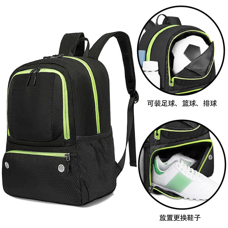 New Cross-Border Double-Shoulder Soccer Bag Waterproof Sports Gear Bag Outdoor Basketball Volleyball Bag Convenient Lightweight Storage Bag