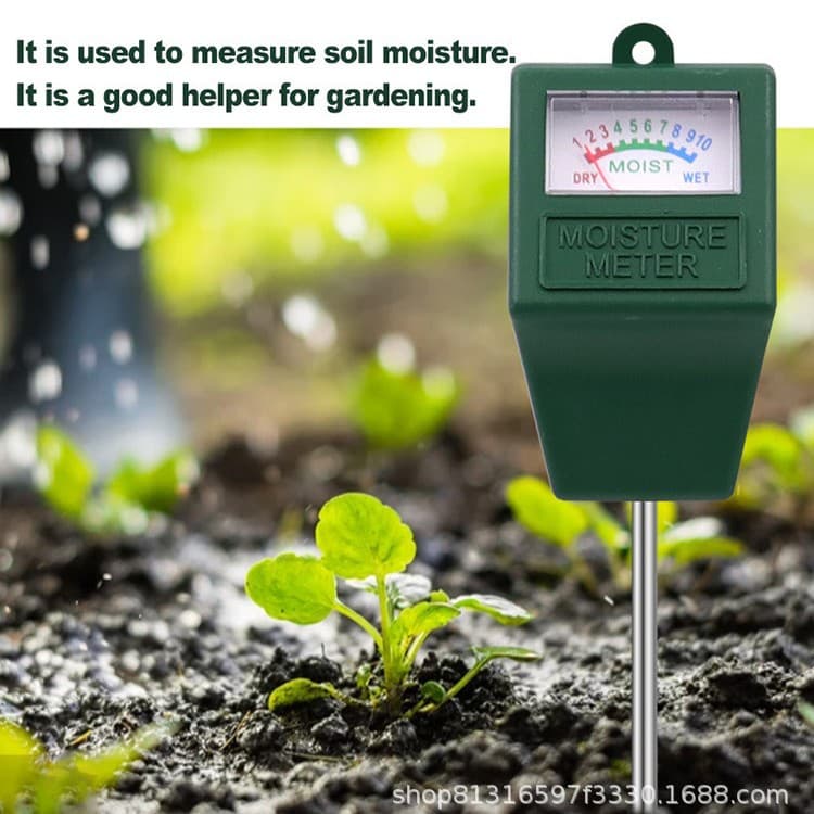 Physical sensor single-needle square head soil moisture meter; single-needle soil pH meter and round head model are also available.