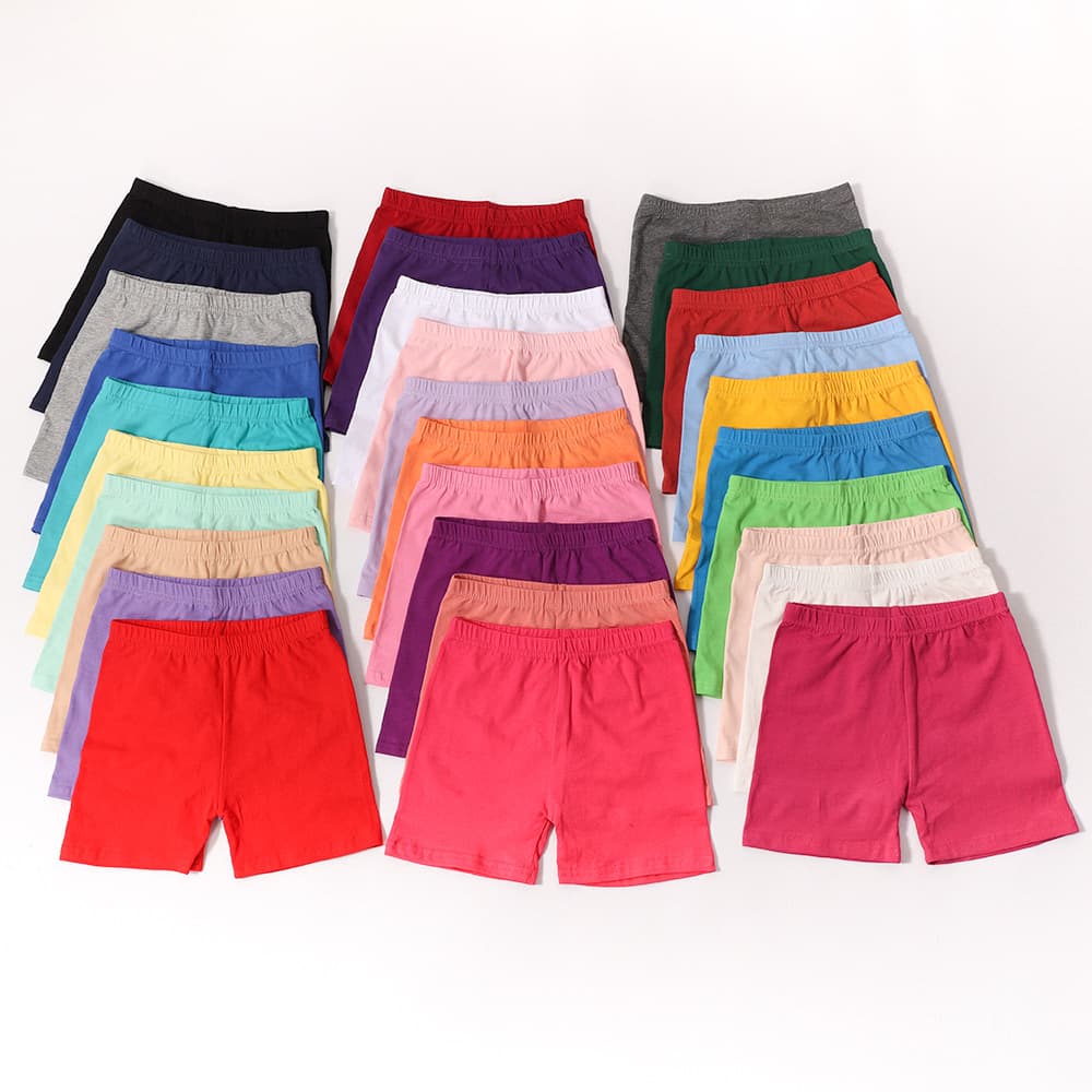 Cross-border Colorful Pure Cotton New Flat Angle Girls' Safety Shorts Children's Candy Color Anti-exposure Shorts Girls' Tights