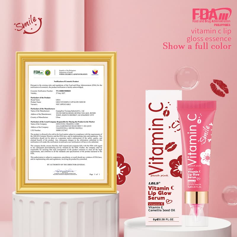 Cross-Border Lbls Vitamin C Lip Gloss Essence Moisturizing, Hydrating, Brightening Color and Fading Dullness Lip Mask