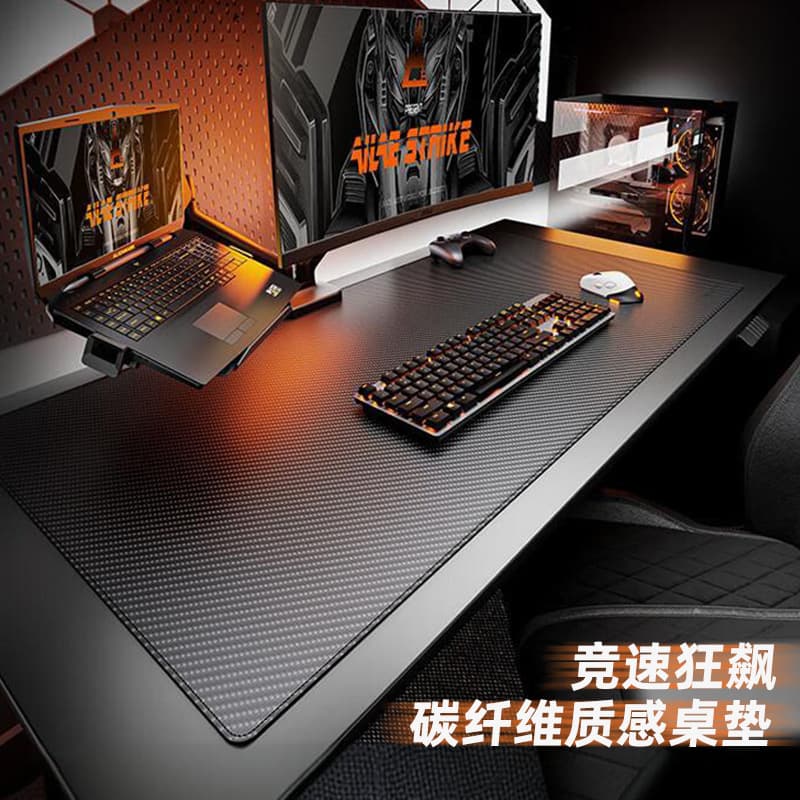Carbon Fiber Pattern Mouse Pad Extra Large Gaming Desk Mat Scratch and Wear Resistant Dual-Sided Use E-Sports Wholesale E-Sports Style