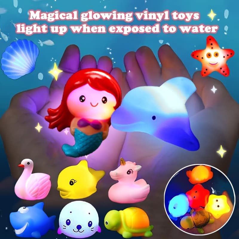 2026 New Cross-border Drop Shipping 2/4/6/8/1 Glowing Bath Toys Teen Flash Bath Toys