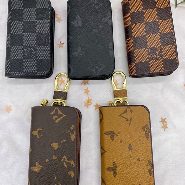 Factory Direct Cross-Border Hot Selling Presbyopic Key Wallet Zipper Bag High-Quality Card Holder Gift Box Set Small Short Key Case