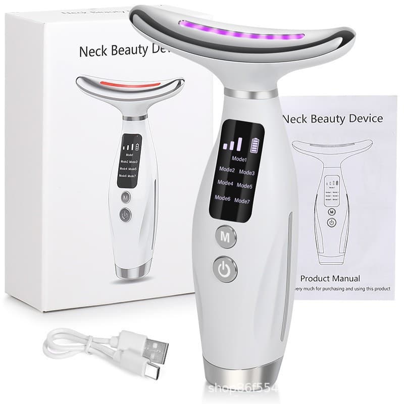 Cross-Border Neck Massager Beauty Lifting Firming Device Neck Care Fade Neck Lines Hot Compress Sonic Vibration