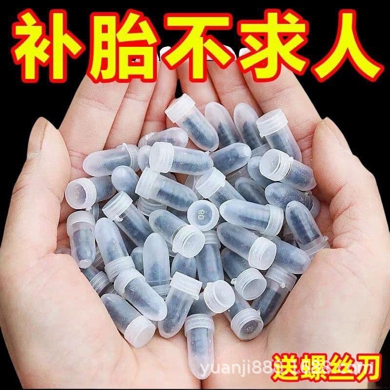 Tubeless Tire Repair Kit with Rubber Stems, Mushroom Plugs for Car, Electric Scooter, Motorcycle Quick Tire Repair