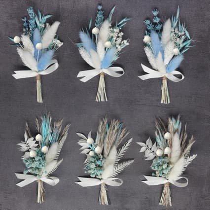 Cross-Border Best-Selling Bohemian Dried Flower Mini Bouquet Pocket for Men's Wedding, Suitable for Best Man Drop Shipping
