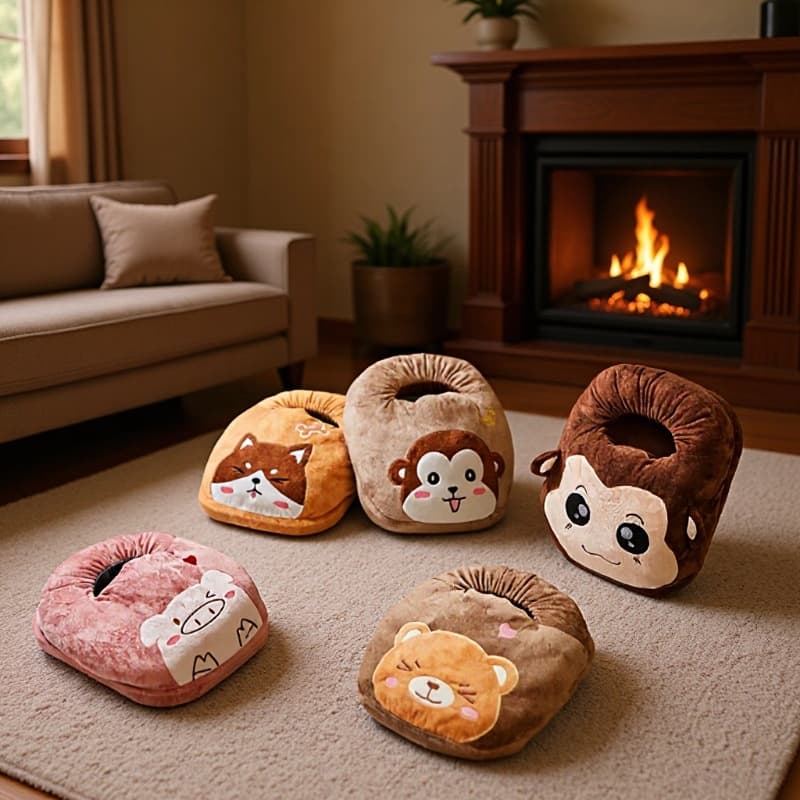 Gift and Event Electric Warm Shoes, Winter Heating Foot Pads, Plug-in for Dormitory and Home