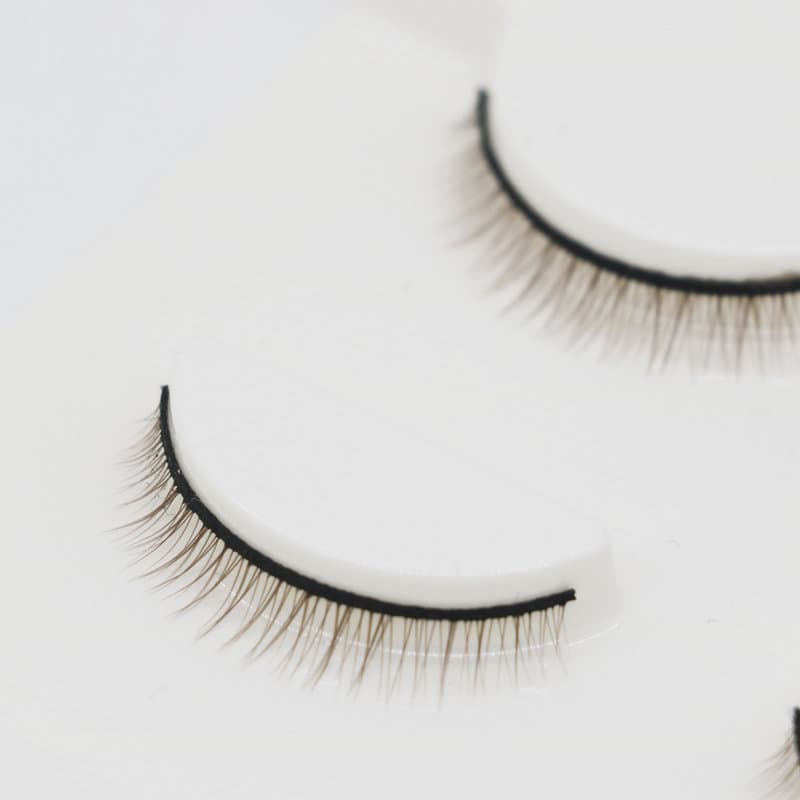 Natural Bare Makeup Cross Short False Eyelashes Japanese Style Hard Stem Tapered Simulation Eyelashes Daily Makeup Student Makeup No-Makeup Look