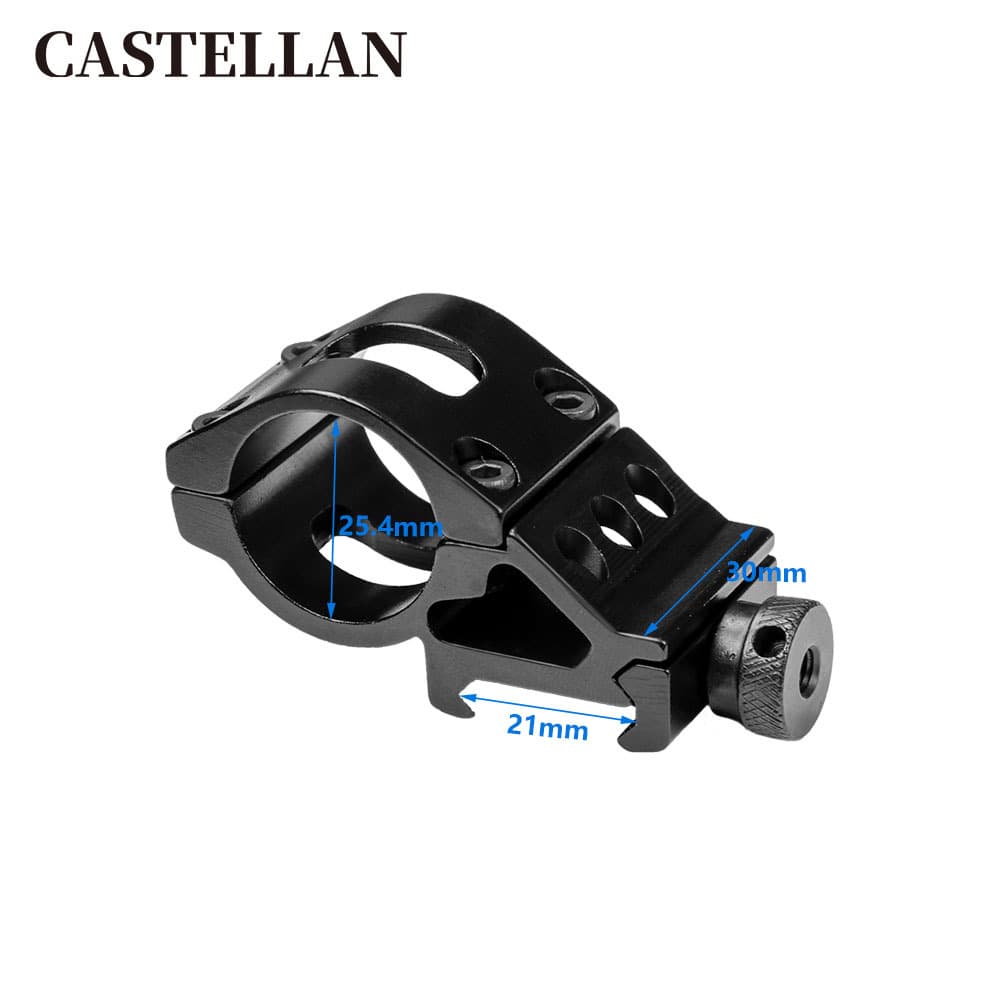 25.4mm crooked neck tube clamp laser sight bracket, flashlight tube clamp bracket, 45 degree crooked neck tube clamp