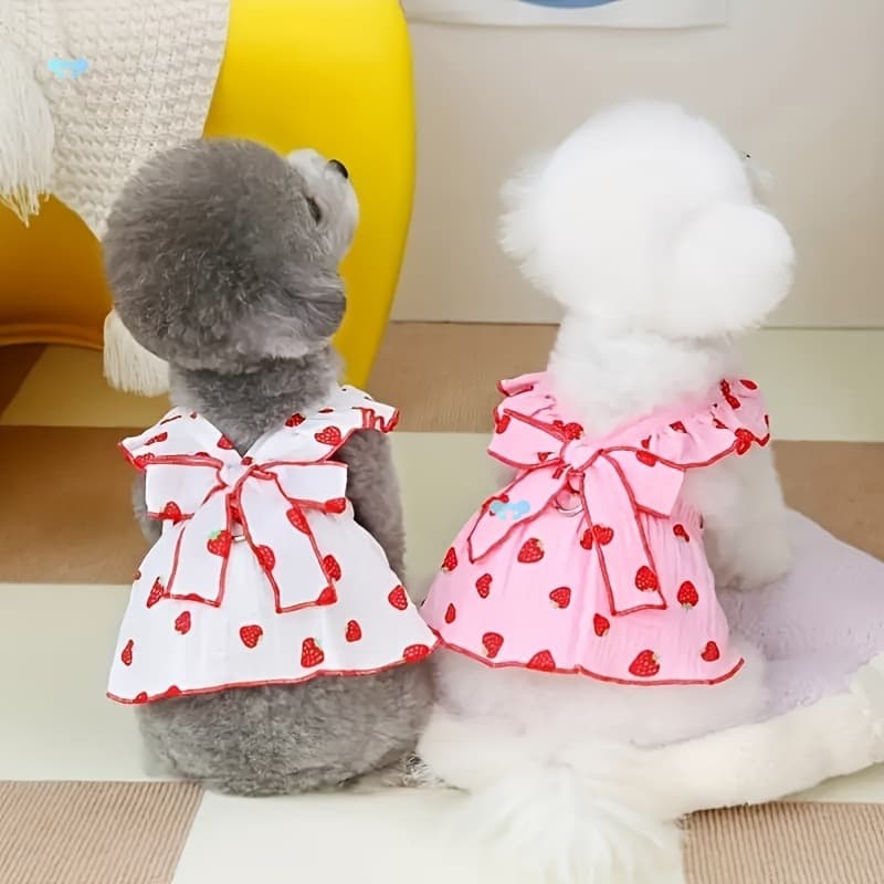 2pcs set puppy Pet Skirt Summer puppy Clothing Ladies Cute