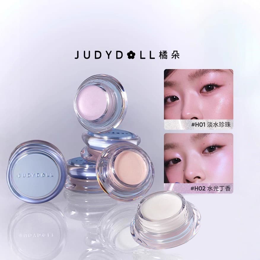 Judydoll Water Highlighter Multi-Use Cream Highlighter Stick Brightening Pearl Shimmer for Students