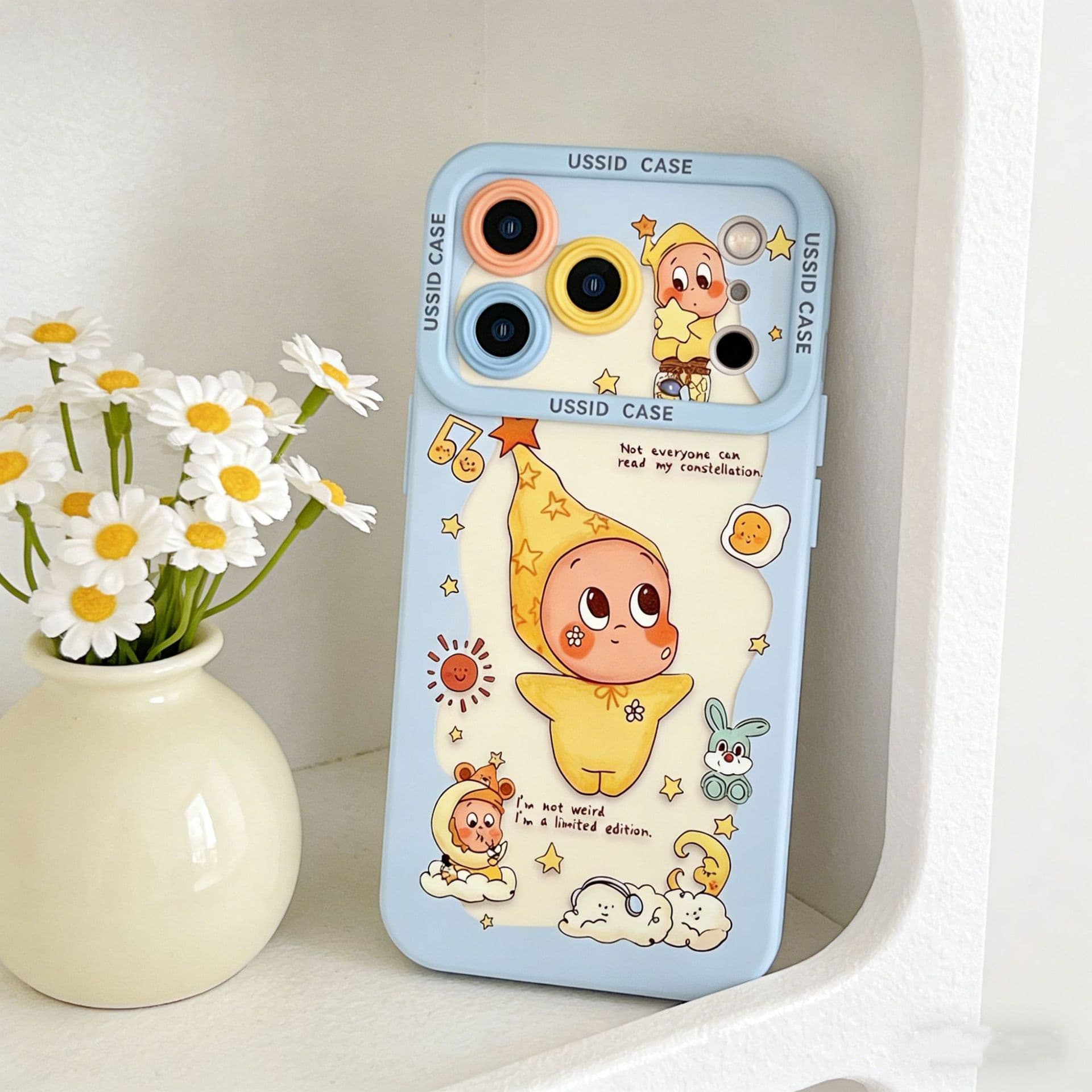Suitable for iPhone 17 Blue Doll Phone Case 16 Pro Max Cartoon 15 Apple 14/13 Silicone 12 Soft Case