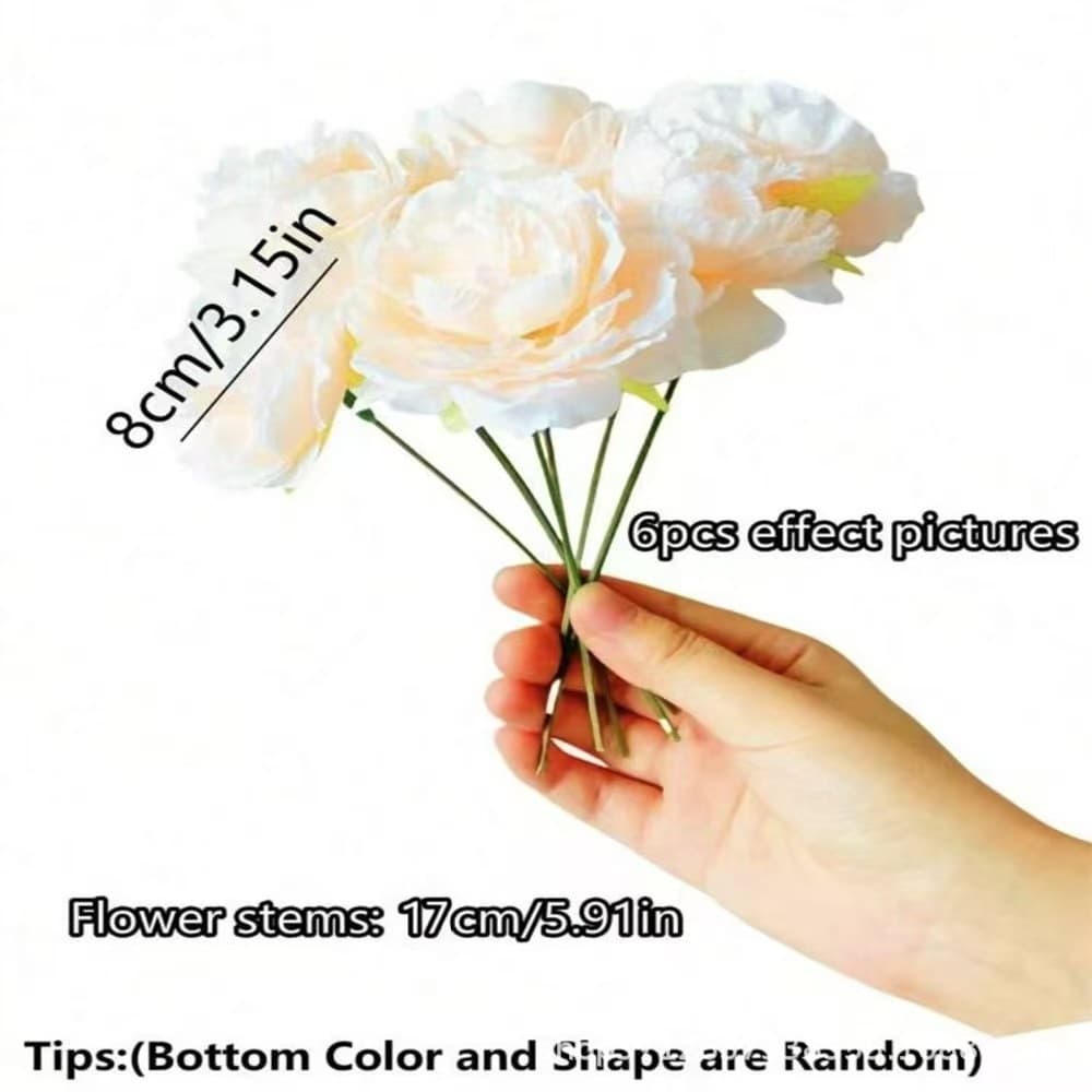 Cross-border single-stem artificial peony flower branch bouquet for flower arrangement, wedding, Valentine's Day, dining table decoration, artificial flower, faux flower