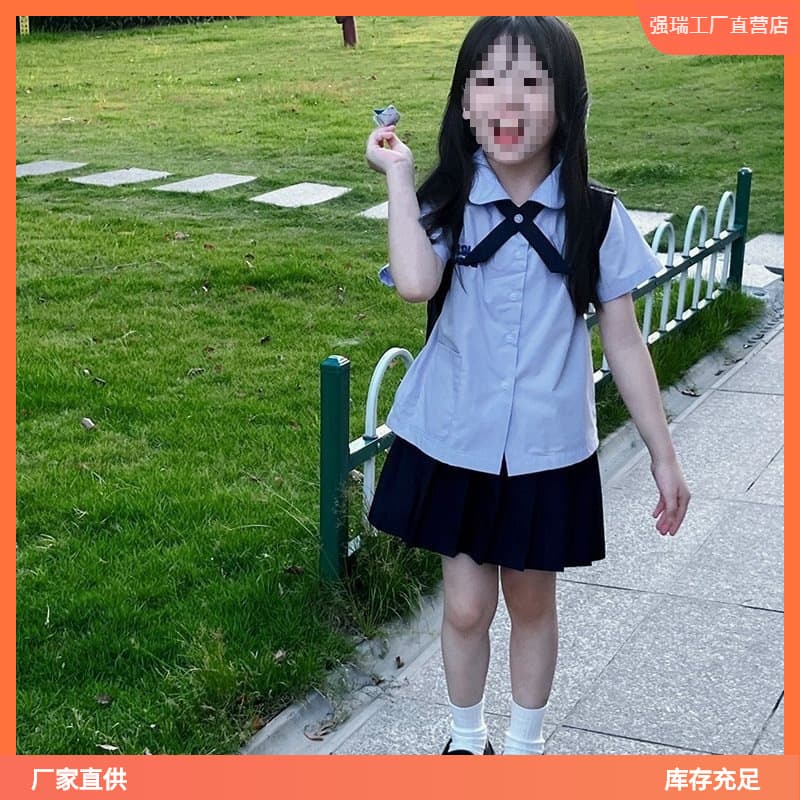 Thai Style Kids School Uniform Set for Kindergarten, Primary and Secondary Students, Campus Style Graduation Photo and Sports Day Trend
