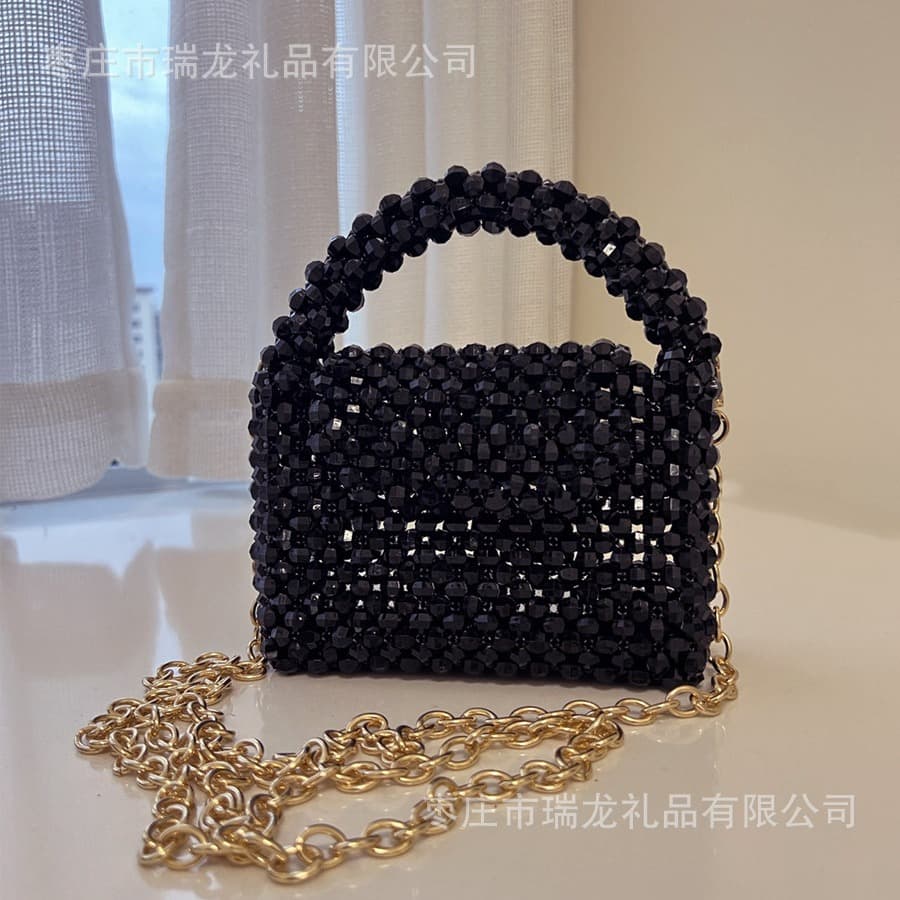 Crossbody Beaded Gold Chain Bag Factory Direct Fashion Evening Bag Women's Crossbody Chain Shoulder Bag