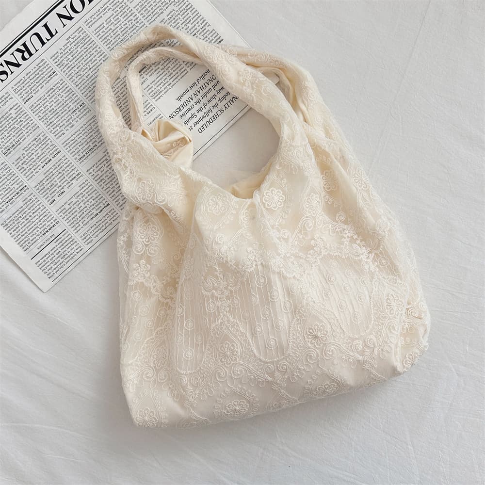 47241 Korean Soft Style Single Shoulder Bag Lace Vest Bag for Female Students School Bag Shopping Tote