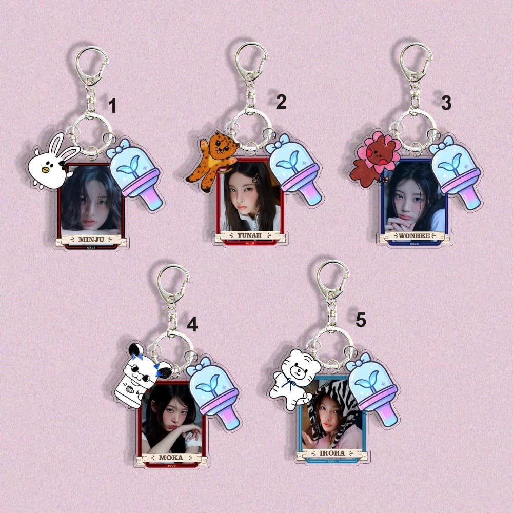 ILLIT Merch MINJU Park Minju Wonyoung Chae Kyungmoon Flower Pendant Bag Charm Keychain 1422