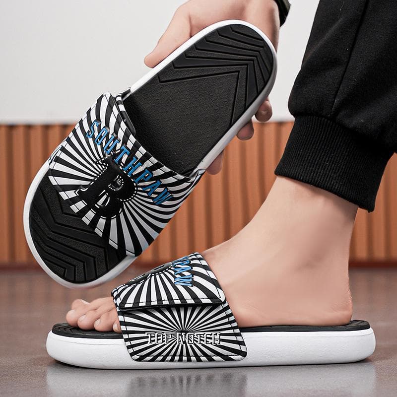 Men's Summer Slippers, Trendy Sports Anti-Slip Indoor Outdoor Home Thick Sole Sandals