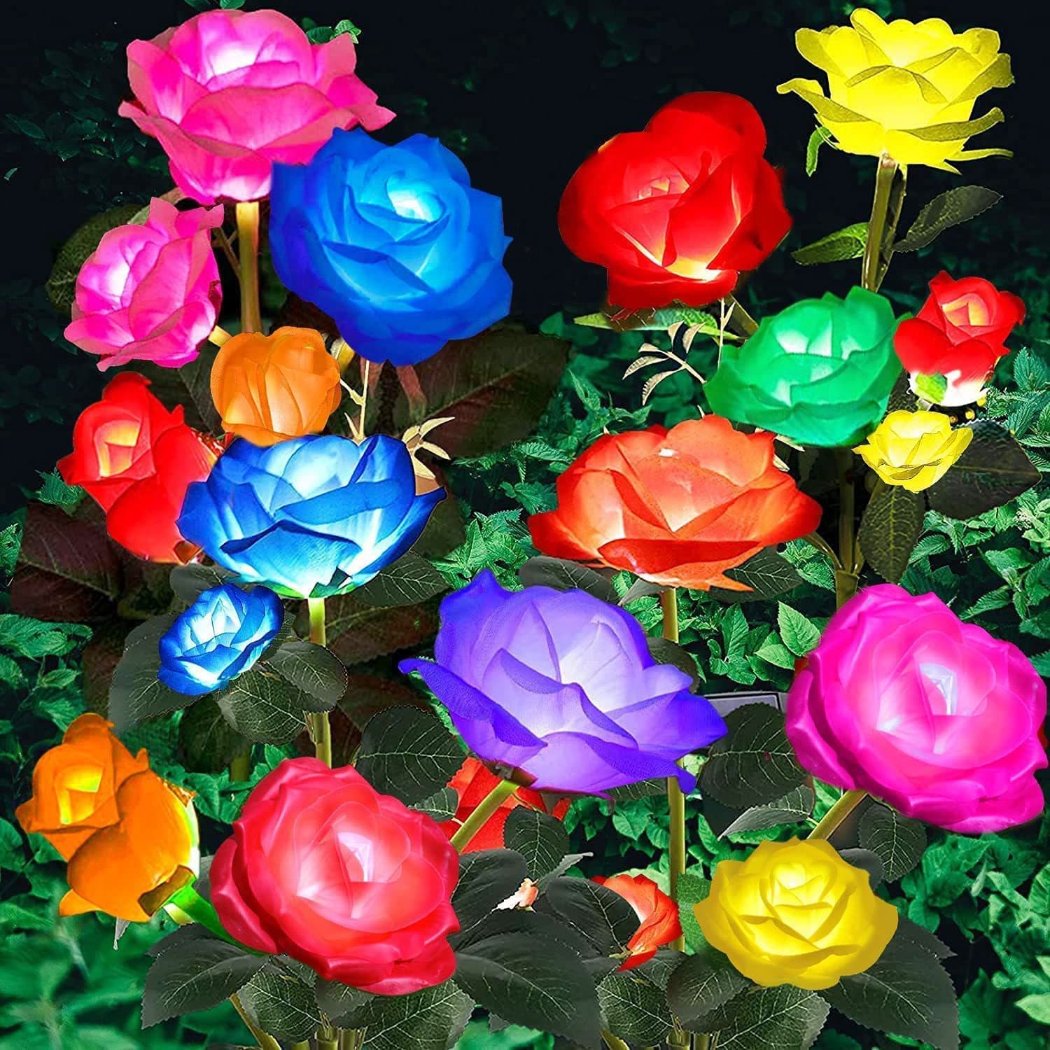 Simulated solar lights outdoor rose sunflower courtyard landscape community garden waterproof lawn lights decorative lights
