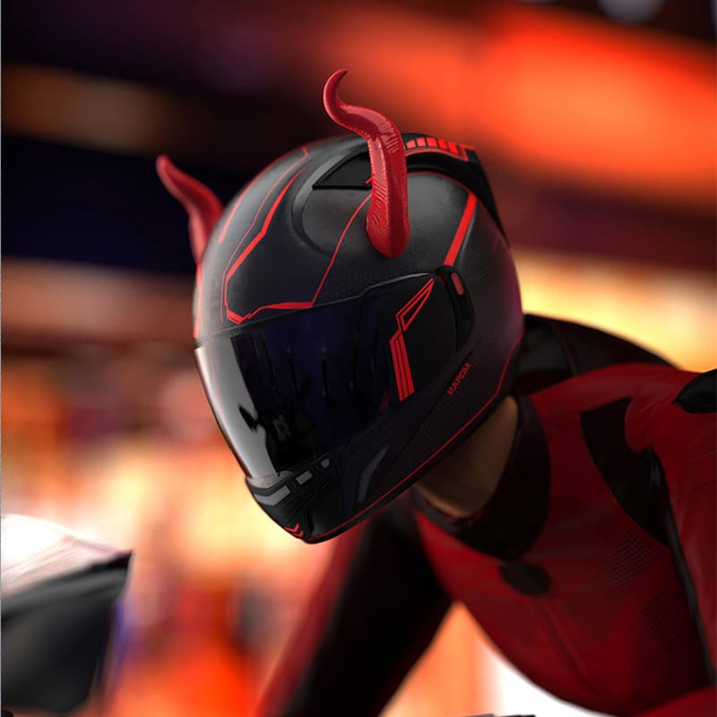 Maleficent Style Helmet Decoration Fast and Worry-Free Adhesive Demon Horns Motorcycle Enthusiast Decoration Speed Motorcycle