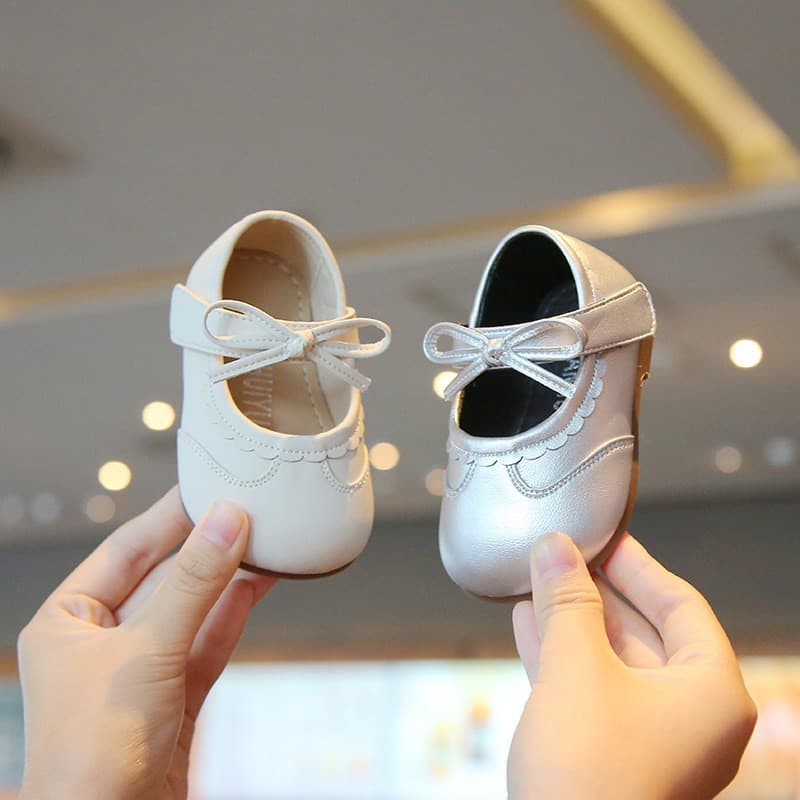 2026 Spring/Autumn Baby Girl Shoes 1-2 Years Toddler Princess Shoes Infant Anti-Slip Soft Sole Walking Shoes