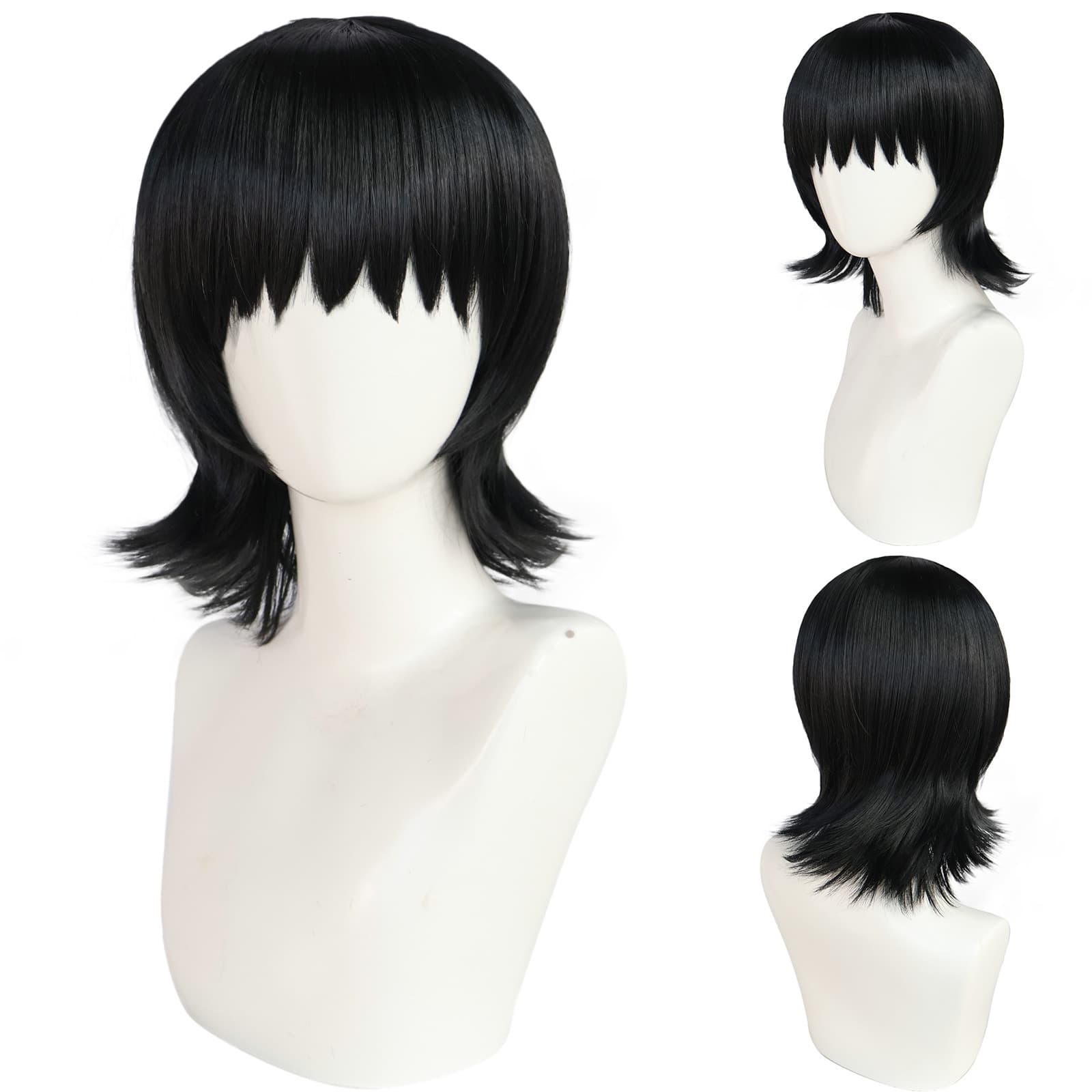 Hunter x Hunter Cosplay Wig - Shizuku Murasaki Black Flip Short Hair with Bangs