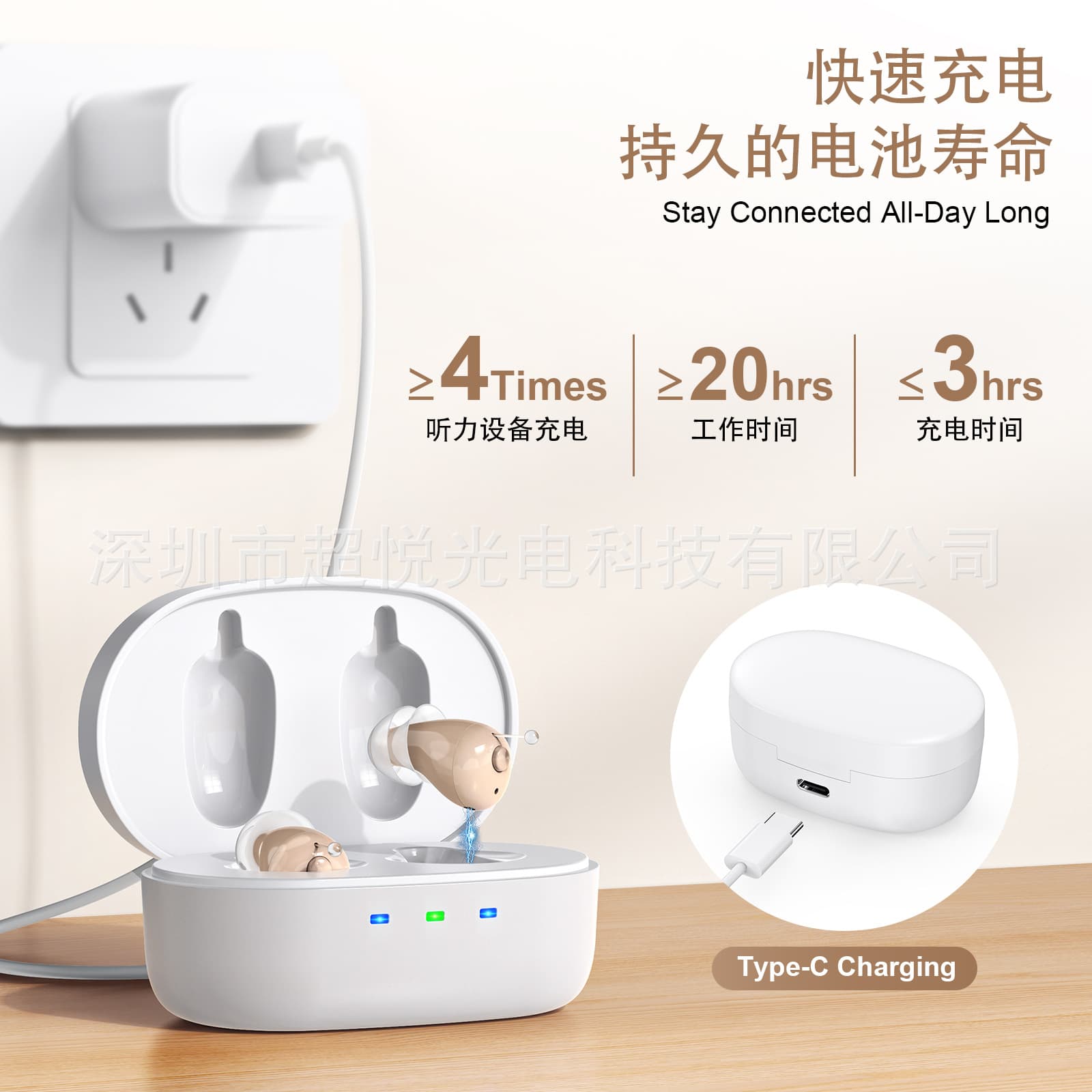 Hearing Aid Cic Mini Rechargeable Sound Amplifier Noise Reduction Sound Collection Device Cross-Border Hearing Aid Hot-Selling Model