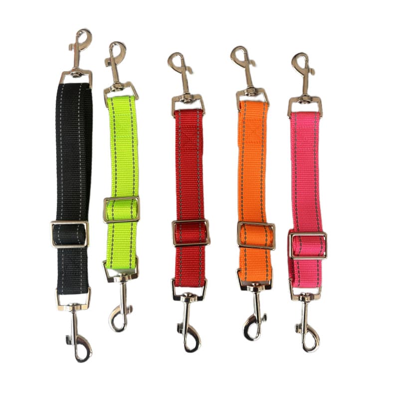 Reflective Metal Pet Leash Extended Tether with Double Hooks Adjustable Nylon Dog Leash Light up Dog Leash Pet Accessories