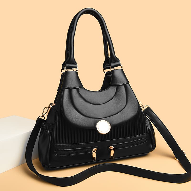 Trendy Women's Bag New Women's Bag Large Capacity Tote Bag Fashion Single Shoulder Bag Double Pocket Handheld Bag Crossbody Bag