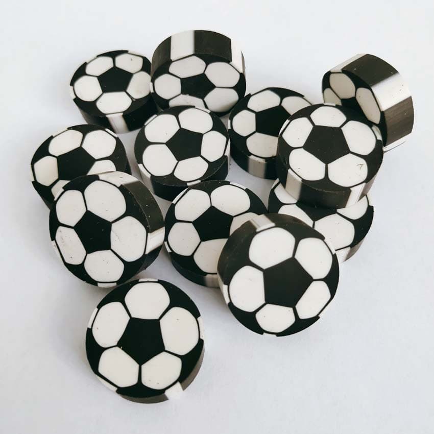 Factory Direct Multicolor Shaped Extruded Eraser, Cute Cartoon Football and Basketball Eraser for Students and Children Gift