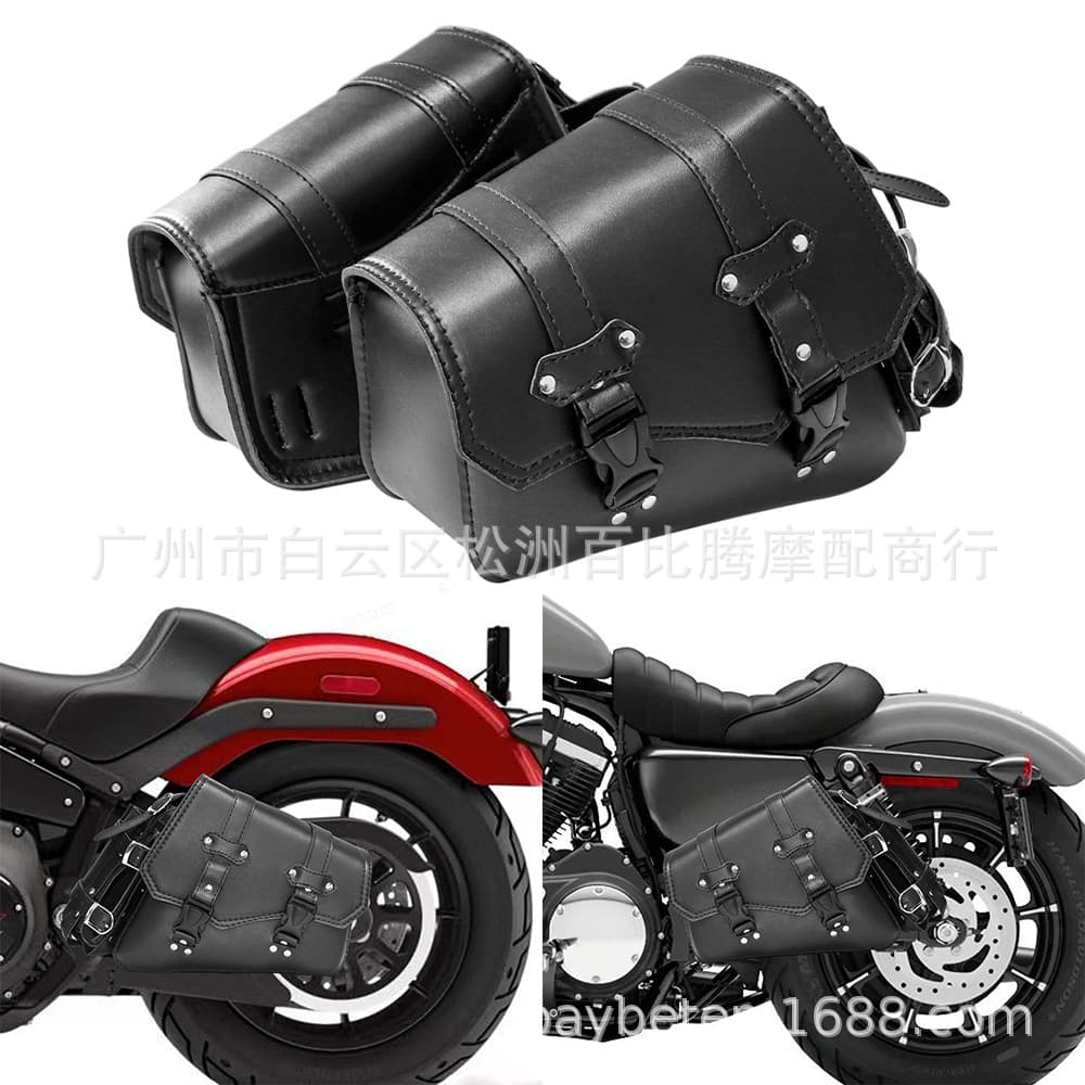 Thick version, suitable for Harley Davidson motorcycle modification 883 1200 Street Bob Fat Boy triangle bag side saddlebag