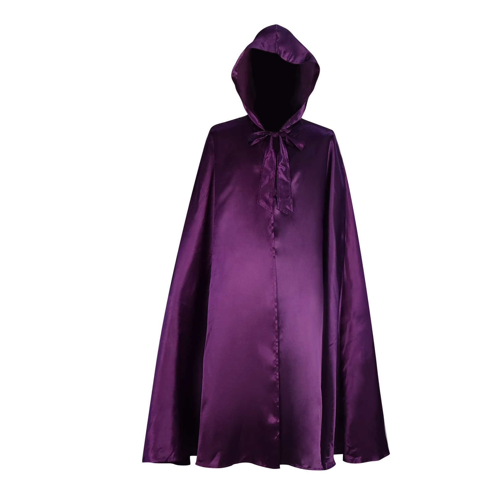Medieval Cloak Cosplay Hooded Cape Long Solid Color Wizard Robe Cosplay Anime Halloween Performance Costume