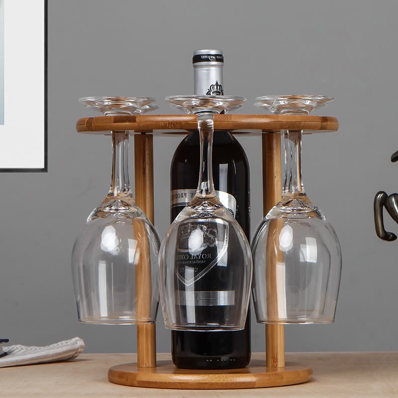 Creative Wine Glass Rack, Hanging Stemware Display Stand for Cabinet Storage and Decoration