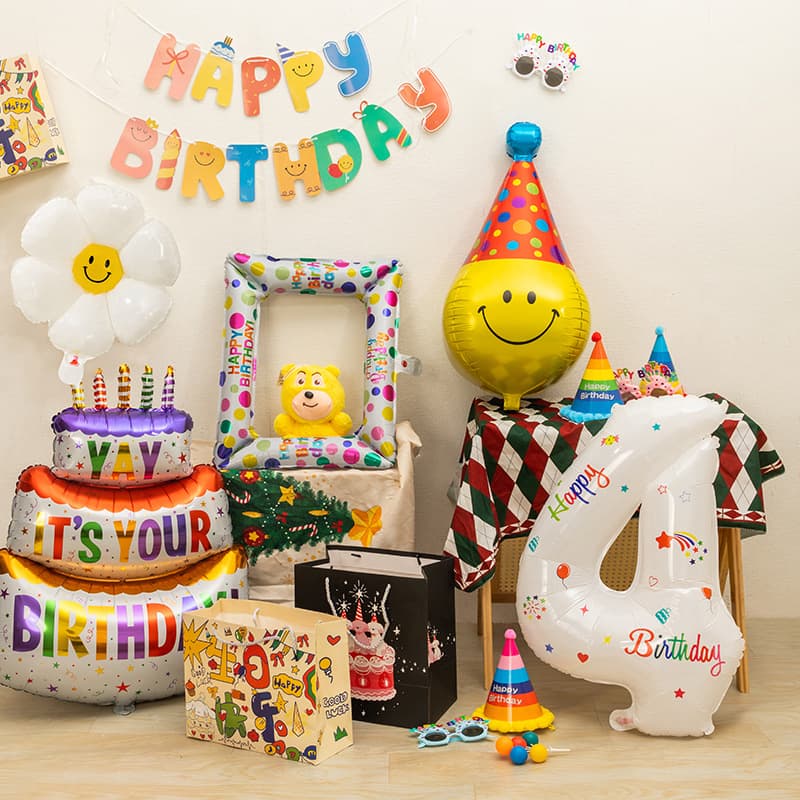 Birthday Balloon Decoration for Adult Ceremony, First Birthday Party, Boys and Girls Birthday Photo Background Props