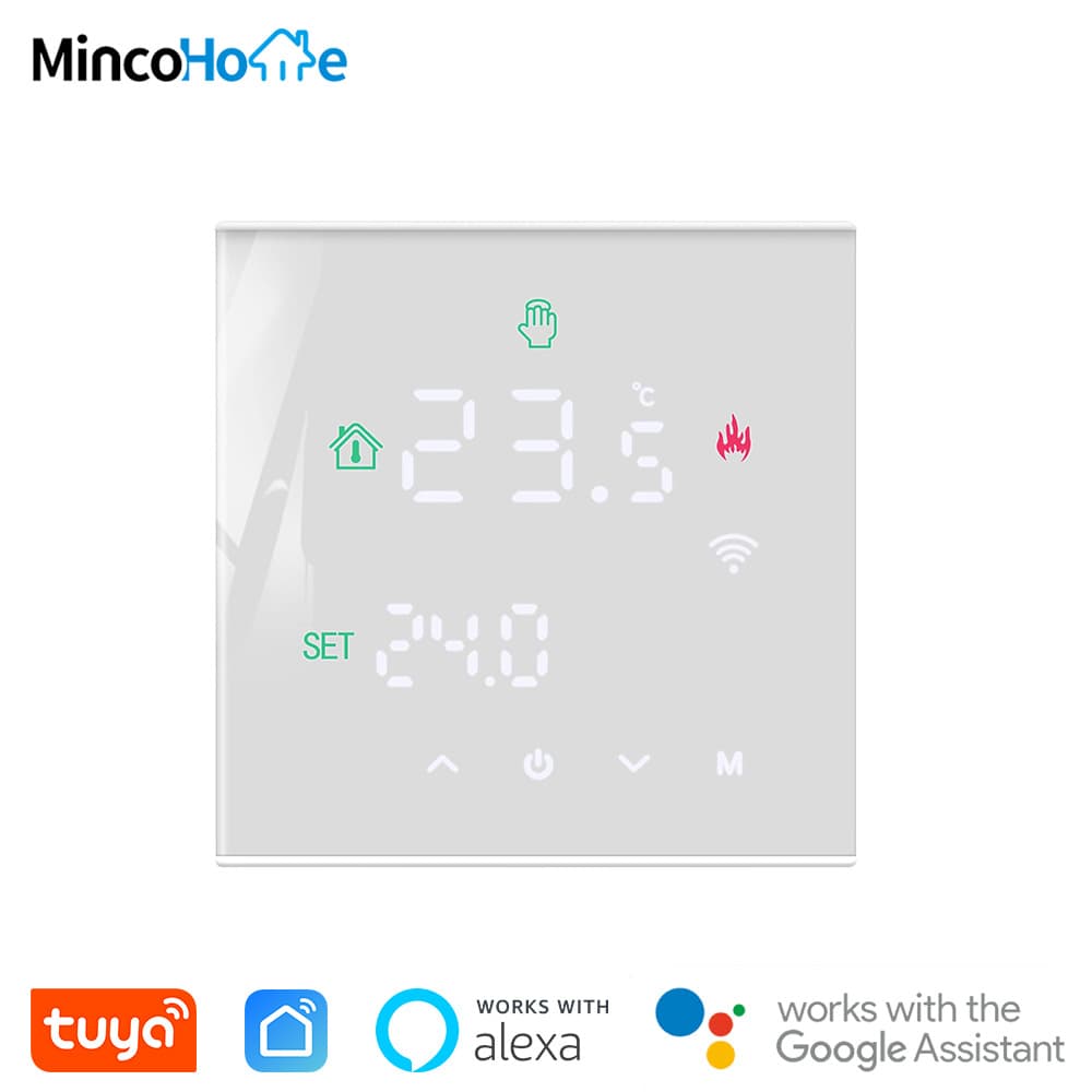 Smart Dual Temperature Control Thermostat Electric Heating Touch Screen Switch Temperature Regulator Double Control Heat Source