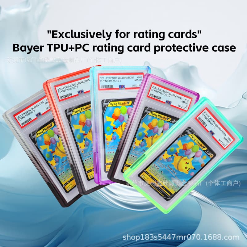 Compatible with PSA 35PT Graded Card CGC Protective Case Pokemon Card TPU Soft Cover Star Card Gradient