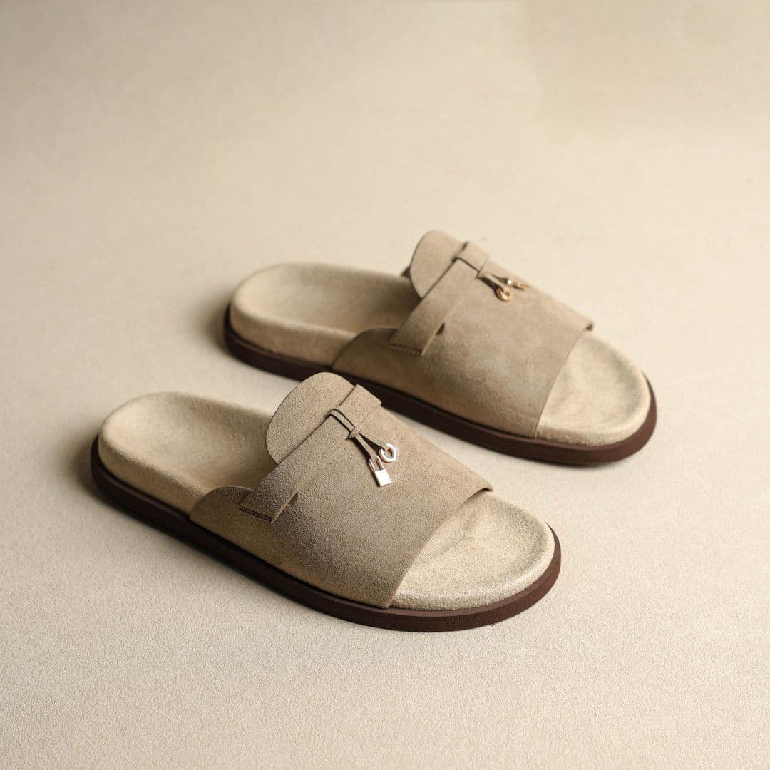 Men's Summer Old Money Style Thick Sole Outdoor Casual Beach Slide Sandals