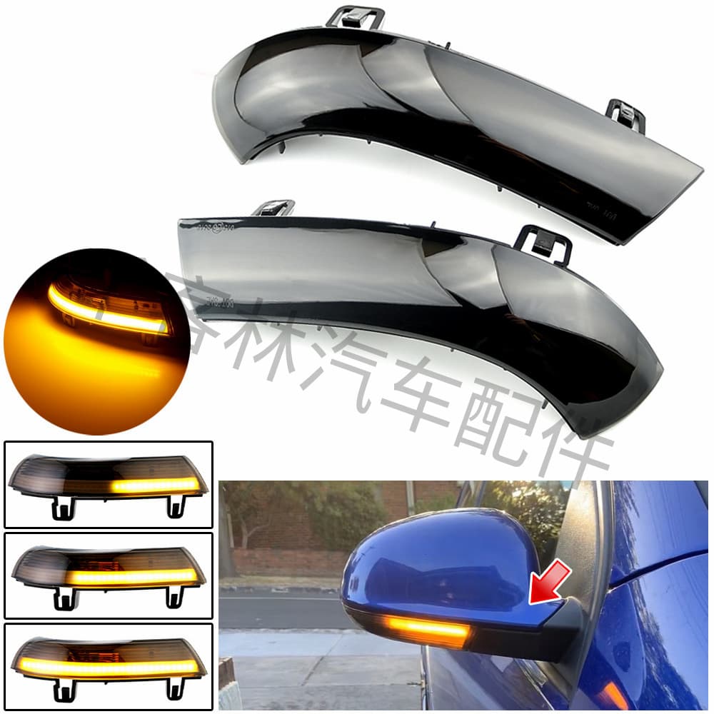 Golf 5 Passat B6 B7 CC Skoda Jetta Universal LED Yellow Light Water Flow Rearview Mirror Turn Signal Light For Motorcycles