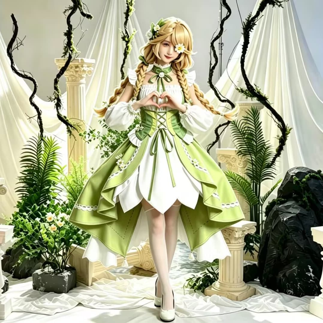 Egg Party Cosplay Costume: Transfer Student Heather Spring Dress, Dorothy Cosplay Outfit