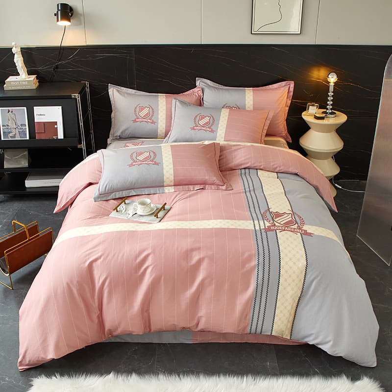 Factory Wholesale Pure Cotton 4-Piece Bedding Set, Large Print Quilt Cover, High-Quality Cotton Set, Fresh Home Bedding