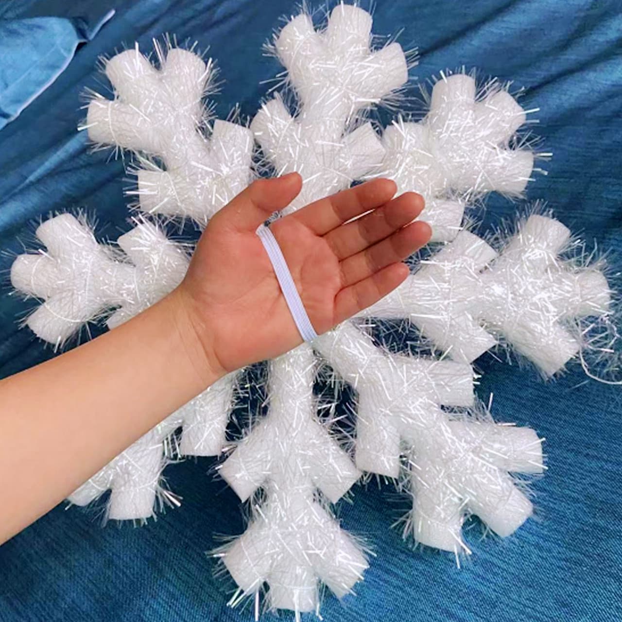 Children's Performance Snowflake Props, Christmas Foam Snowflakes for Bars, Malls, Stage Dance, Christmas Decorations